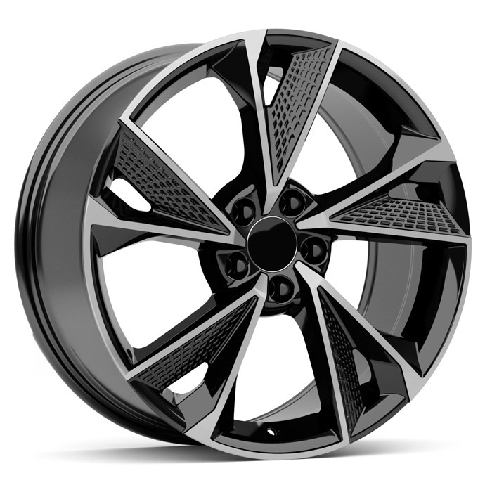 2W Wheels 347 8,5j-19 5*112 ET30 d66,6 Black Machined (BP)