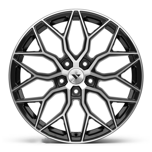 2W Wheels 611 HFT 7,5j-17 5*108 ET38 d63,4 Black Machined (BP)
